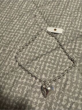Silver Heart Bead Choker Necklace - Women Jewelry True to Form